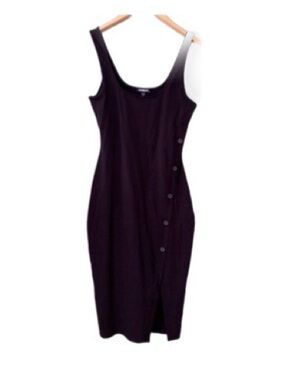 Express black straps sleeveless buttons casual summer bodycon size M